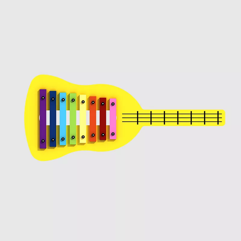 Kinderen buiten pretpark muziekinstrumenten