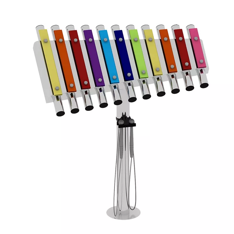 Zintuiglijk spelen met muziekinstrumenten voor buiten